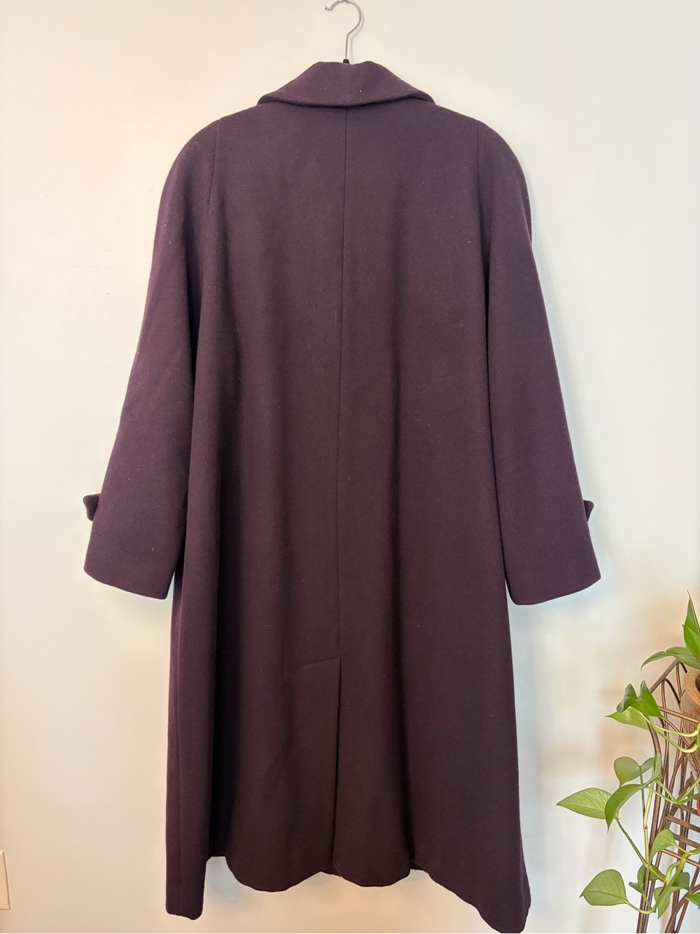 Donny Brook Vintage Purple/Eggplant Wool Long COAT Size 16 - Picture 8 of 9